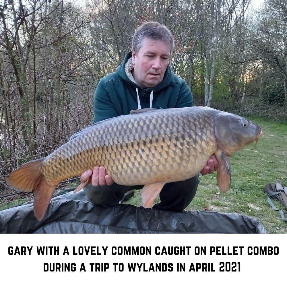 Gary with a Common Carp caught on Pellet Combo