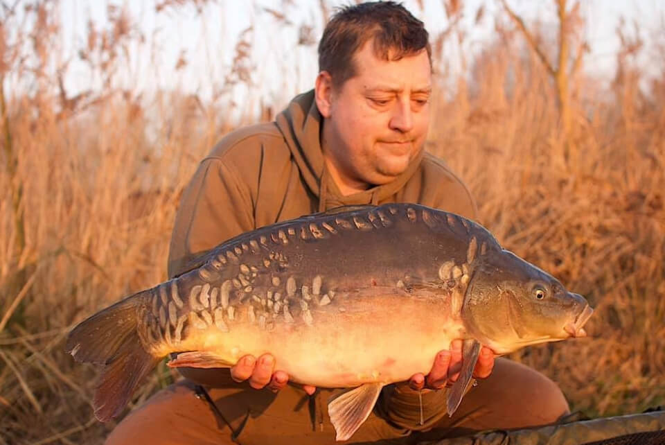 Paul Brown with a lovely Mirror Carp