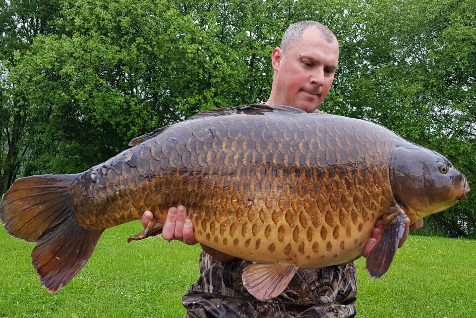 Chris with a Common Carp