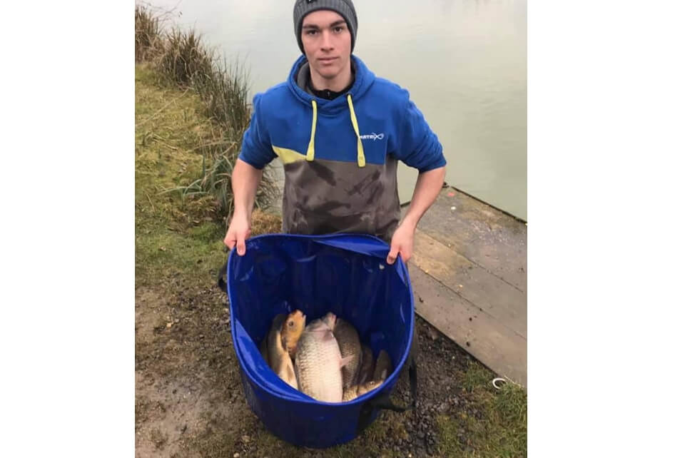Harry with Carp caught from Decoy Lakes