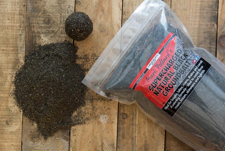 Supercharged Natural Black Groundbait - Hinders Baits
