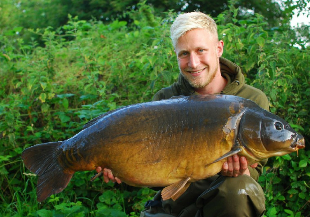 Jake with a Linch Hill Mirror Carp