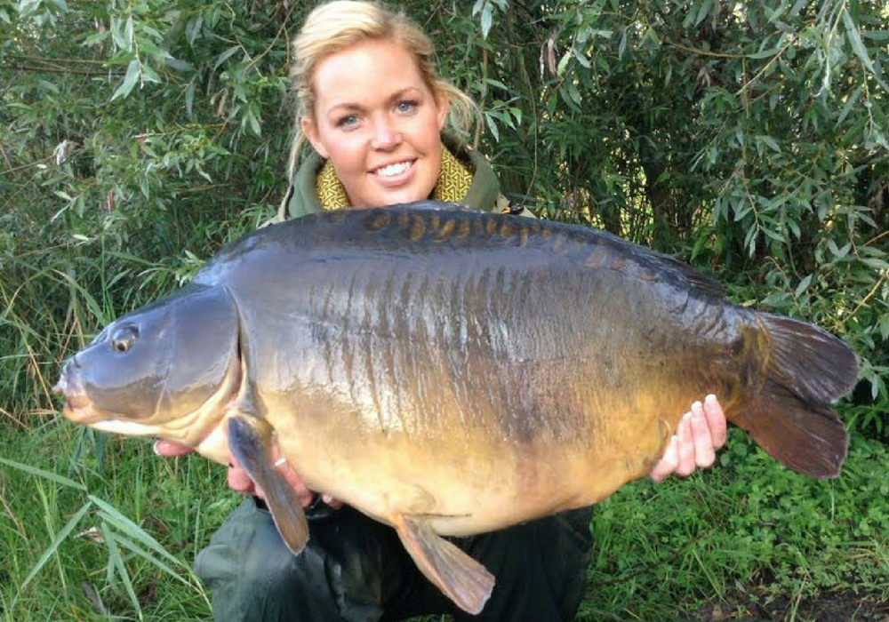 Zoe with an Abbey Lakes Mirror Carp