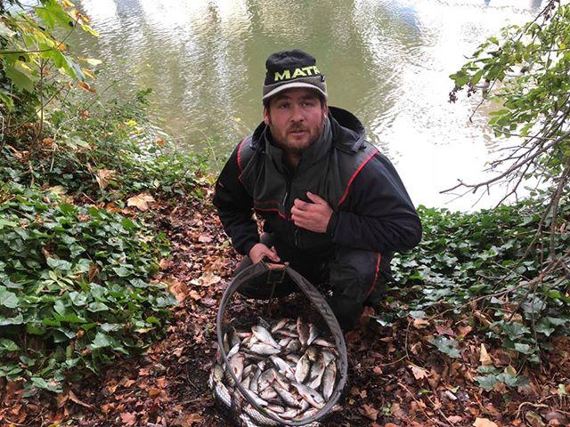 Damian Green with catch using Supercharged Black Groundbait